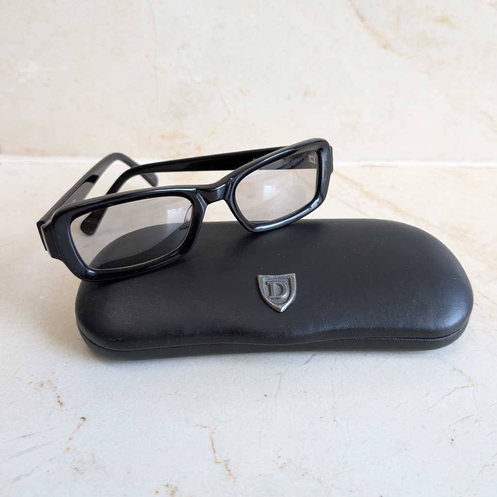 Dita Black Rectangular Glasses With Case